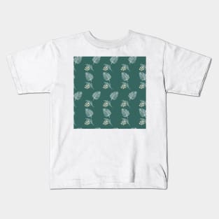 Tropical pattern with exotic plants silhouettes Kids T-Shirt